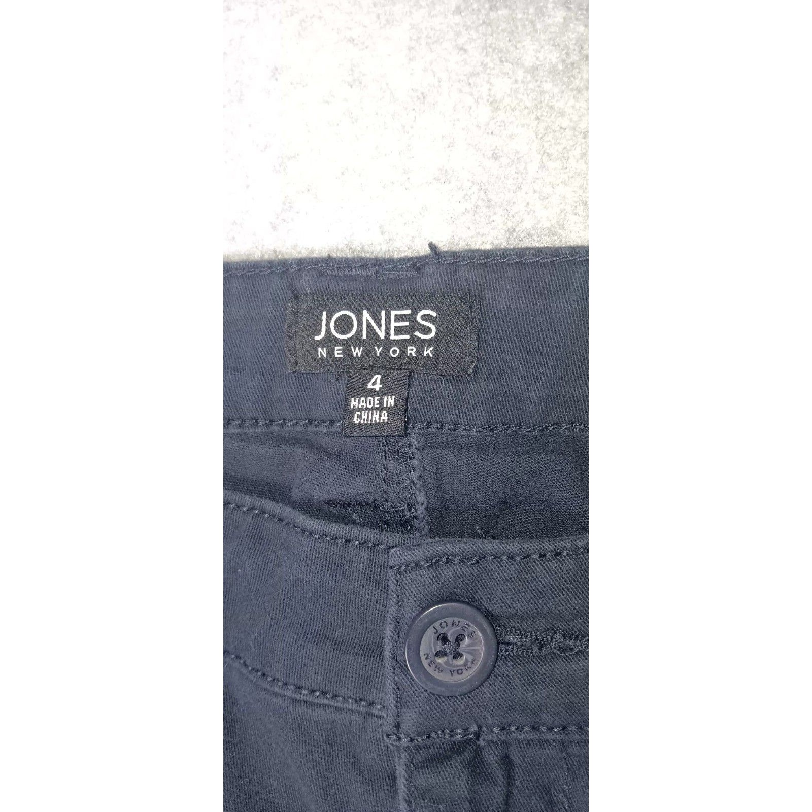 Jones New York The Chino Utility Cargo Trousers Womens 4 Navy Blue Gorpcore — image 2 of 8